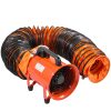 Ipari forrólevegős légcsatorna – 20 cm átmérőjű, 6,1 m hosszú, rugalmas PVC légszállító tömlő hőlégbefúvóhoz, szellőztetéshez és elszíváshoz