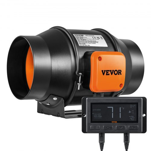 Csendes, nagy teljesítményű csőventilátor 150 mm-es csatlakozással – 402 CFM légszállítás, 38 W, automata szabályozással