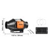Csendes csőventilátor 100 mm-es átmérővel – 21 W, EC motor, 205 CFM  légszállítás, alacsony zajszint, intelligens vezérléssel