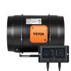  Nagy teljesítményű 200 mm-es csőventilátor – 68 W, EC motor, 807 CFM légszállítás, halk működés, automatikus szabályozással