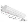 Légfüggöny kereskedelmi belső terekbe 120 cm ajtó légfüggöny 2 sebesség 2038 m³/óra (1200 CFM)