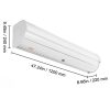 Légfüggöny kereskedelmi belső terekbe 120 cm ajtó légfüggöny 2 sebesség 2038 m³/óra (1200 CFM)