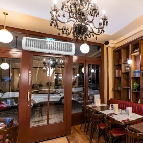   Légfüggöny kereskedelmi belső terekbe 120 cm ajtó légfüggöny 2 sebesség, 2802 m³/h