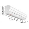 Légfüggöny kereskedelmi belső terekbe 90 cm ajtó légfüggöny 2 sebesség 1528 m³/h 