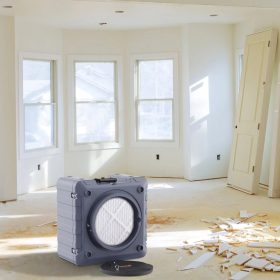   Ipari légtisztító UV-C technológiával 3 fokozatú, egymásra rakható negatív levegőgép, 800 CFM