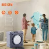 Ipari légtisztító UV-C technológiával 3 fokozatú, egymásra rakható negatív levegőgép, 800 CFM