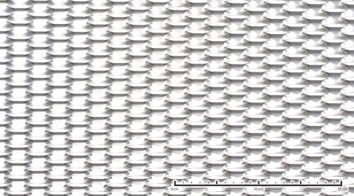 Expandált lemez acél 1500x2000x1,5 mm tábla 47x18 mm lyuk hatszög alakú nyílások áteresztő felület: 11%