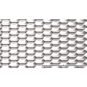 Expandált lemez acél 1000x2000x1,5 mm tábla 80x30 mm lyuk hatszög alakú nyílások