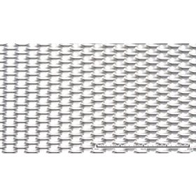   Expandált lemez rozsdamentes 1500x2000x1,5 mm tábla 45x18 mm lyuk hatszög áteresztő felület: 11% saválló inox