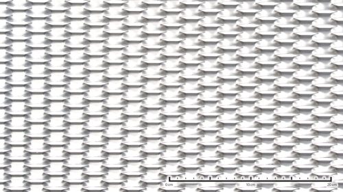 Expandált lemez rozsdamentes 1500x2000x1,5 mm tábla 45x18 mm lyuk hatszög áteresztő felület: 11% saválló inox