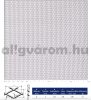 Expandált lemez rozsdamentes 1000x2000x0,5 mm tábla 6x3,5 mm gyémánt lyuk saválló inox 47%-os áteresztő felület