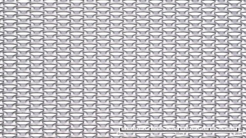 Expandált lemez rozsdamentes 1250x1600x3 mm tábla 47x13,5 mm mm lyuk hatszög áteresztő felület: 23% saválló inox