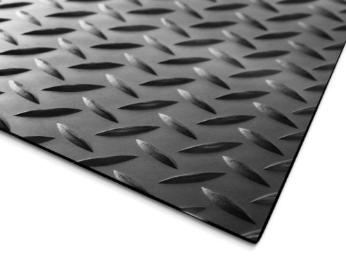 SBR 5x1500 mm Csúszásgátló lencsemintás gumiszőnyeg gyémántmintás 5 mm vastag 1500 mm széles tekercs