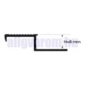 AV Lépcsőszegély szögletes ezüst 08x2500 mm eloxált alumínium lépcsőprofil
