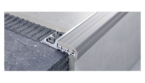 AV Lépcsőszegély alumínium 12,5x2700 mm szürke gumi borítással 