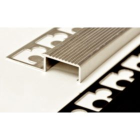   AV Lépcsőszegély szögletes Pezsgő-titán 12x2700 mm eloxált alumínium lépcsőprofil