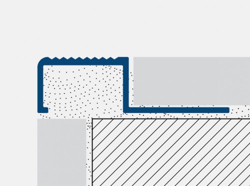 AV Lépcsőszegély szögletes natúr alu, bronz, ezüst, pezsgő 10x2700 mm eloxált lépcsőprofil