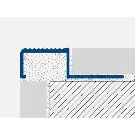   AV Lépcsőszegély szögletes natúr alu, bronz, ezüst, pezsgő 12x2700 mm eloxált alumínium lépcsőprofil