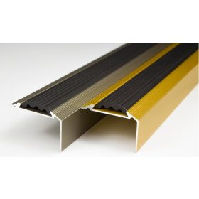AV Gumis lépcsőszegély utólag leragasztható titán-pezsgő 30x46x2400 mm alumínium csúszásgátló lépcső