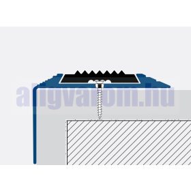   AV Gumis lépcsőszegély titán-pezsgő 30x46x1200 mm csúszásgátló lépcsőprofil