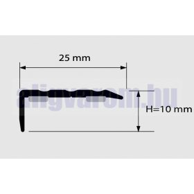   AV Lépcsőszegély matt bronz 2700 mm eloxált alumínium lépcső élvédő sarokvédő