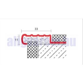   OX Saválló nemesacél lépcsőprofil záróelem rozsdamentes acél lépcsőszegélyhez jobb és bal oldalra is