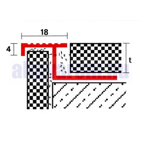   OX Lépcsőprofil csúszásmentes 10x2500 mm Színek: natúr, eloxált ezüst, arany, fekete alumínium  lépcsőszegély