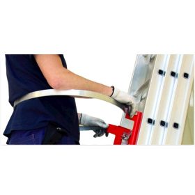   Univerzális biztonsági gyűrű, 60 cm átmérőjű védő korláttal bármilyen létrával kompatibilis