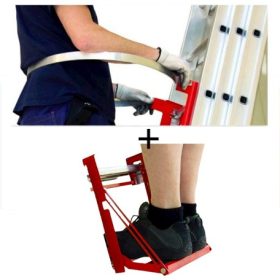   Létra biztonsági szett 60 cm átmérőjű védő korláttal és kilépő platformmal együtt