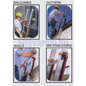   Csúszásgátló szett összecsukható és teleszkópos létrához egyaránt, ajánlott teraszhoz, ereszhez, falakhoz való támasztáshoz