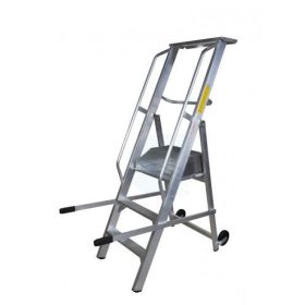   Komissiózó létra lépcsős gurítható alumínium rakodó létra 3 lépcsőfokkal 0,75 méter