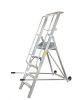 Komissiózó létra lépcsős gurítható alumínium rakodó létra 5 lépcsőfokkal 1,25 méter