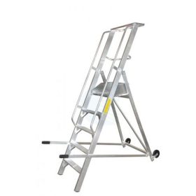   Komissiózó létra lépcsős gurítható alumínium rakodó létra 5 lépcsőfokkal 1,25 méter