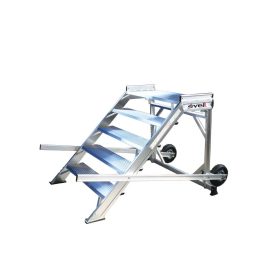   Egyoldalú létra professzionális fellépő defektbiztos kerekekkel csúszásmentes lépcsőfok