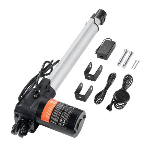 24V Lineáris aktuátor készlet 250 mm löket, 25 mm/s sebesség, 1000 N tolóerő, IP44 védelemmel