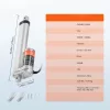 12V lineáris aktuátor 1000 N tolóerő, 150 mm löket, 14 mm/s sebesség, IP54 védelemmel, ≤50 dB zajszint