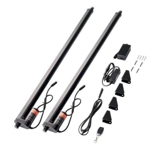 12V lineáris aktuátor készlet 2 db tolómotor 760 mm löket, 9 mm/s sebesség, 1000 N tolóerő, IP54 védelemmel