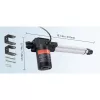 12V lineáris aktuátor 6000N  tolóerő, 200 mm löket, 5 mm/s sebesség, IP44 védelemmel, ≤50 dB zajszint
