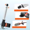 12V lineáris aktuátor 6000N  tolóerő, 200 mm löket, 5 mm/s sebesség, IP44 védelemmel, ≤50 dB zajszint