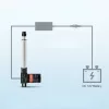 12V lineáris aktuátor 6000N  tolóerő, 200 mm löket, 5 mm/s sebesség, IP44 védelemmel, ≤50 dB zajszint