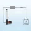 12V lineáris aktuátor 6000N  tolóerő, 200 mm löket, 5 mm/s sebesség, IP44 védelemmel, ≤50 dB zajszint