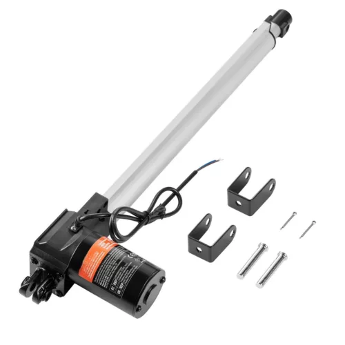 12V lineáris aktuátor 6000 N tolóerő 400 mm löket, 5 mm/s sebesség, IP44 védelemmel, ≤50 dB zajszint