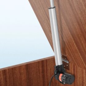   12V lineáris aktuátor 6000 N tolóerő 400 mm löket, 5 mm/s sebesség, IP44 védelemmel, ≤50 dB zajszint