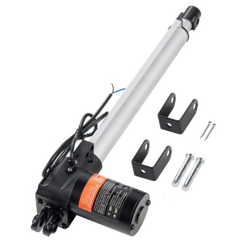 12V lineáris aktuátor 6000 N tolóerő, 300 mm löket, 5 mm/s sebesség, IP44 védelemmel, ≤50 dB zajszint