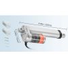 12V lineáris aktuátor 1500N tolóerő, 100 mm löket, 5 mm/s sebesség, IP54 védelemmel, ≤60 dB zajszint