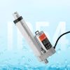 12V lineáris aktuátor 1500N tolóerő, 100 mm löket, 5 mm/s sebesség, IP54 védelemmel, ≤60 dB zajszint
