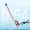 12V lineáris aktuátor 1500 N tolóerő, 300 mm löket, 5 mm/s sebesség, IP54 védelemmel, ≤60 dB zajszint