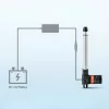 12V lineáris aktuátor 6000N tolóerő, 250 mm löket, 5 mm/s sebesség, IP44 védelemmel, ≤50 dB zajszint