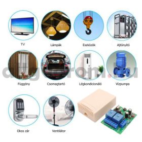   Aktuátor távirányító 433MHz-es vezeték nélküli univerzális távvezérlő kapcsoló AC 220V 10A