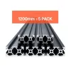 Alumínium profil készlet 5 db 1200 mm T-nyílású alumínium profil 2040 extrudált alumínium profil, eloxált lineáris sín 